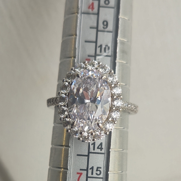 5 Carat White Sapphire Ring Size 6 US New